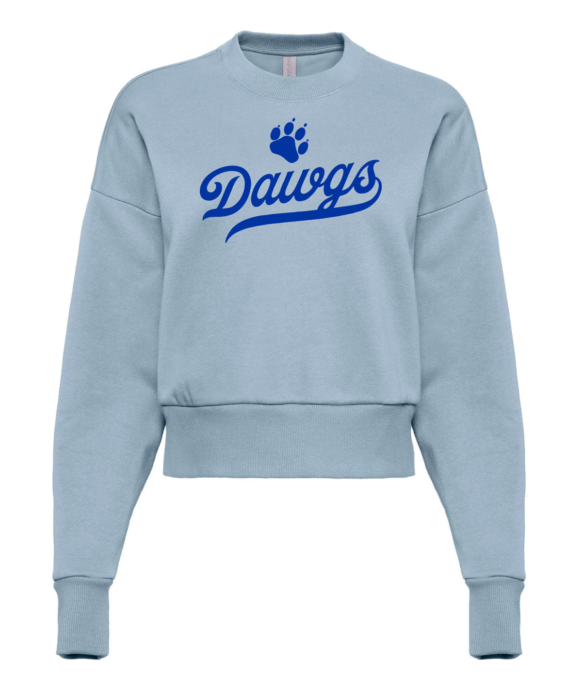 Dawgs Script Ladies Varsity Crew Fleece