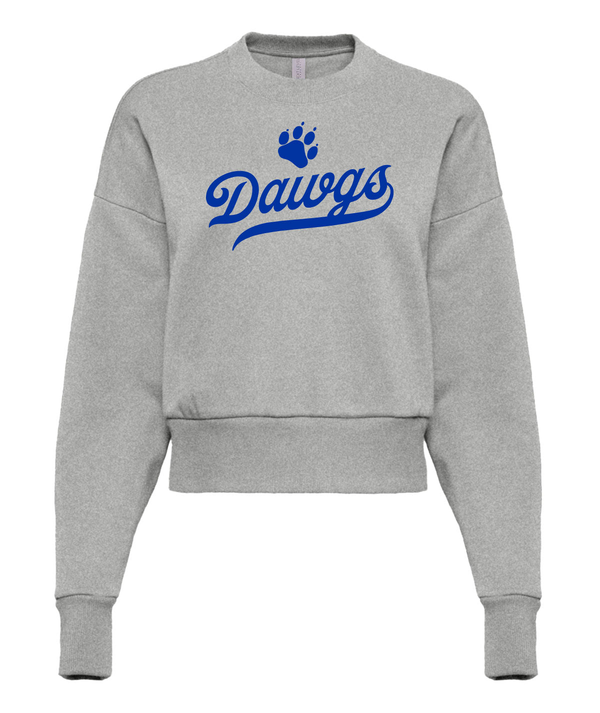 Dawgs Script Ladies Varsity Crew Fleece