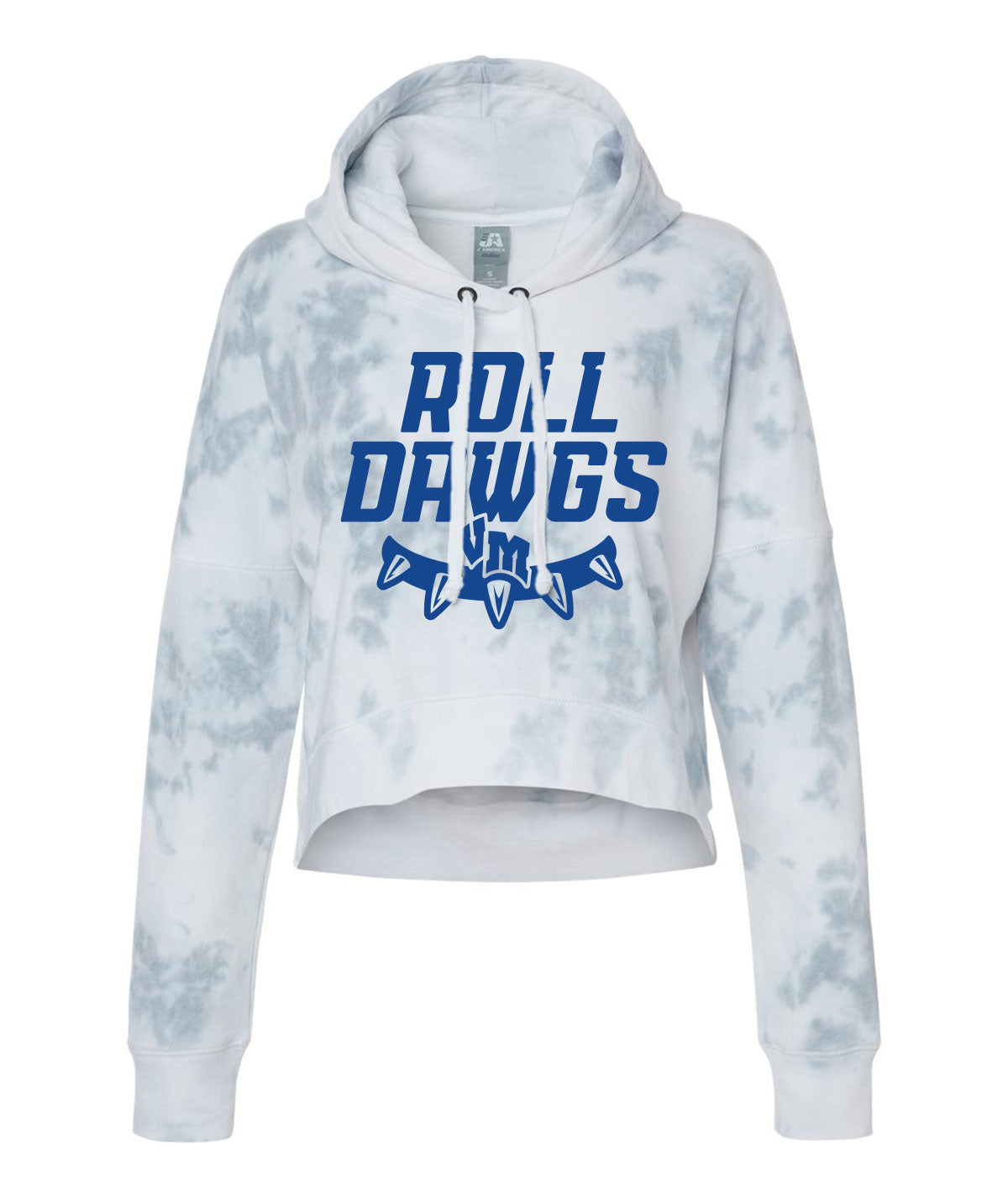 Van Meter Bulldog Womens Tie-Dye Crop Hoodie