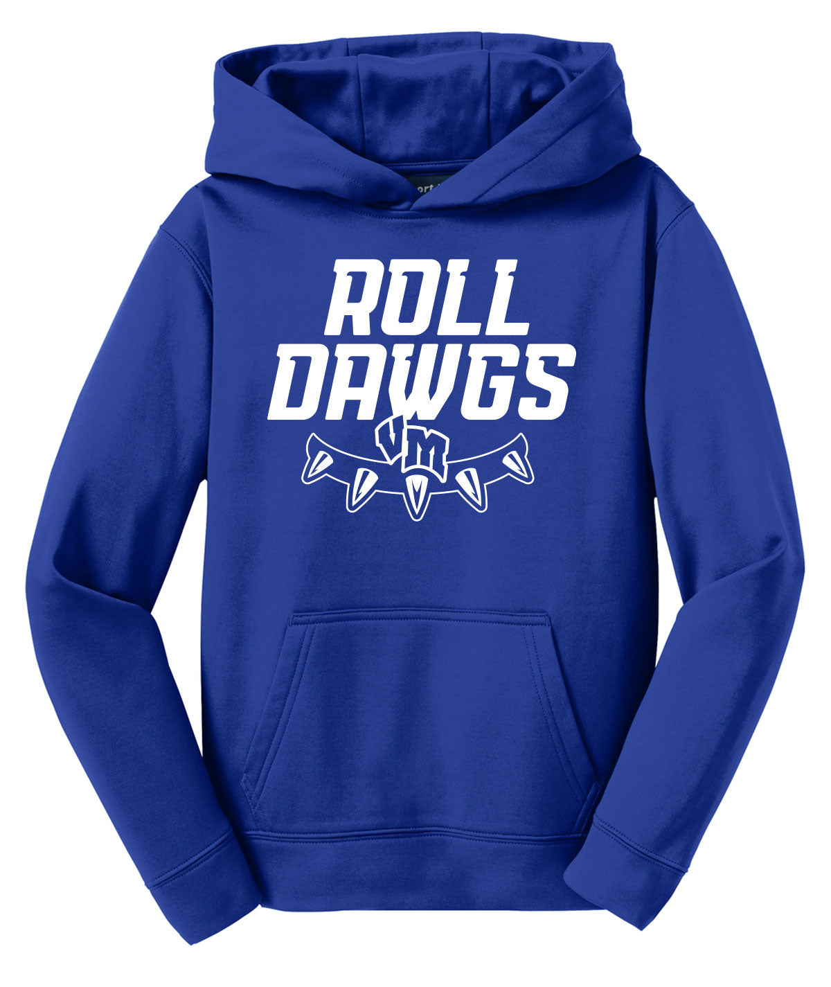 Bulldogs Wordmark Youth Performance Hooded Sweatshirt