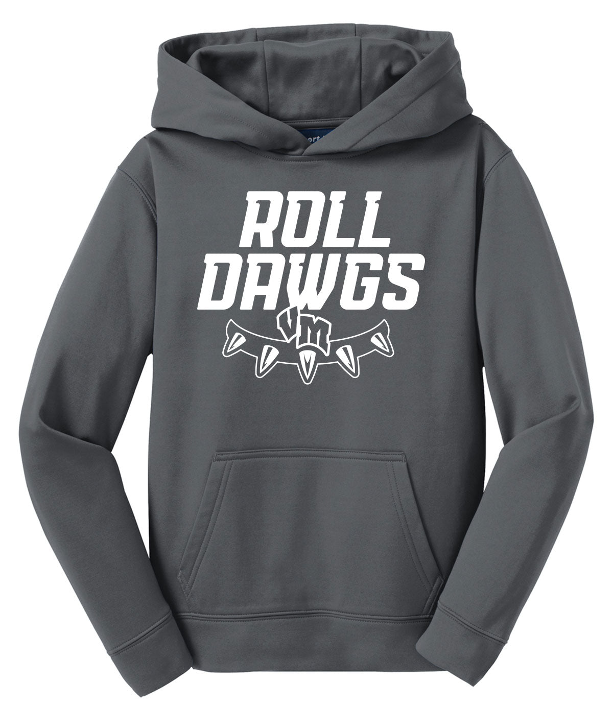 Bulldogs Wordmark Youth Performance Hooded Sweatshirt