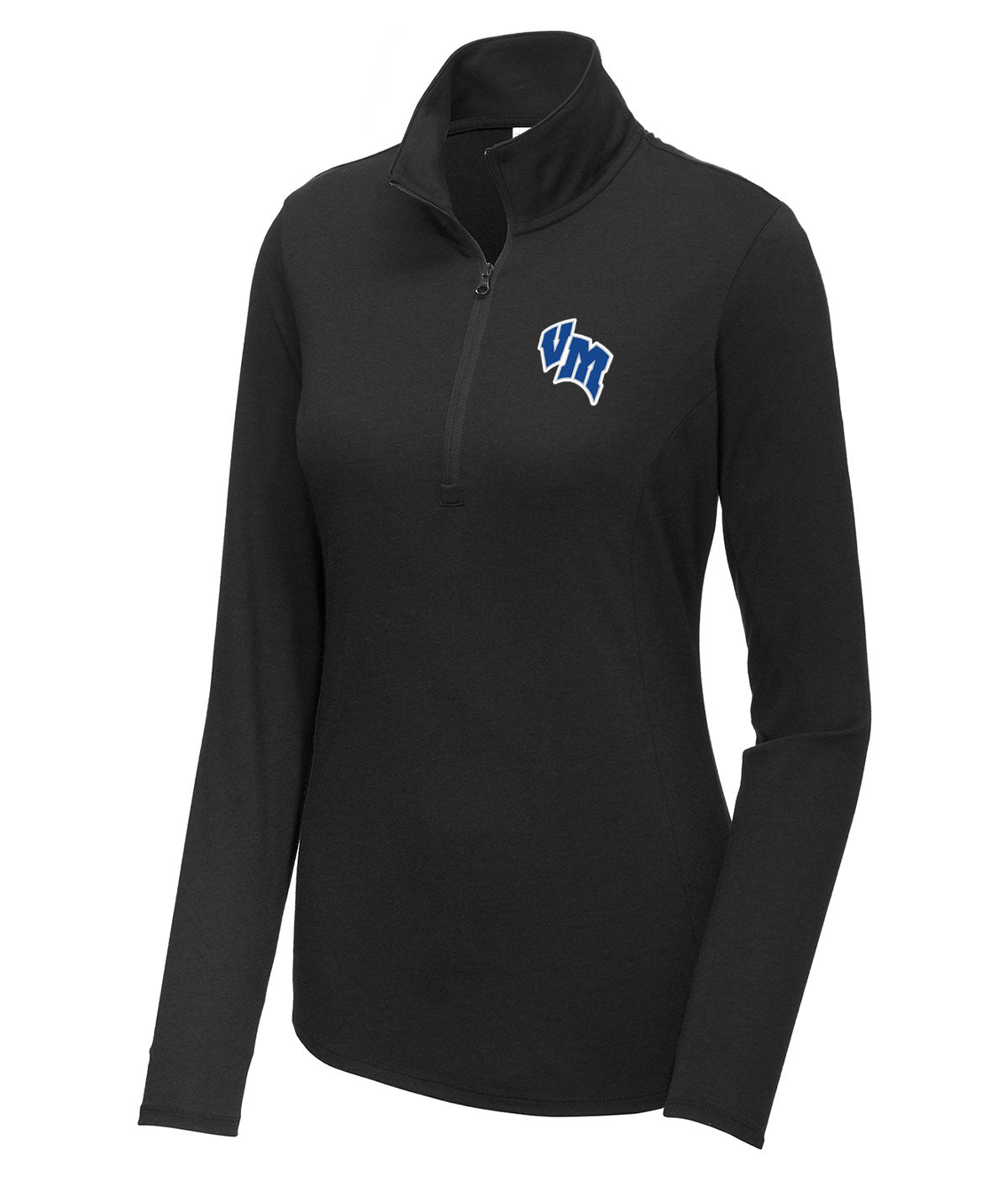 District Womens 1/4 Zip Tri-blend Pullover