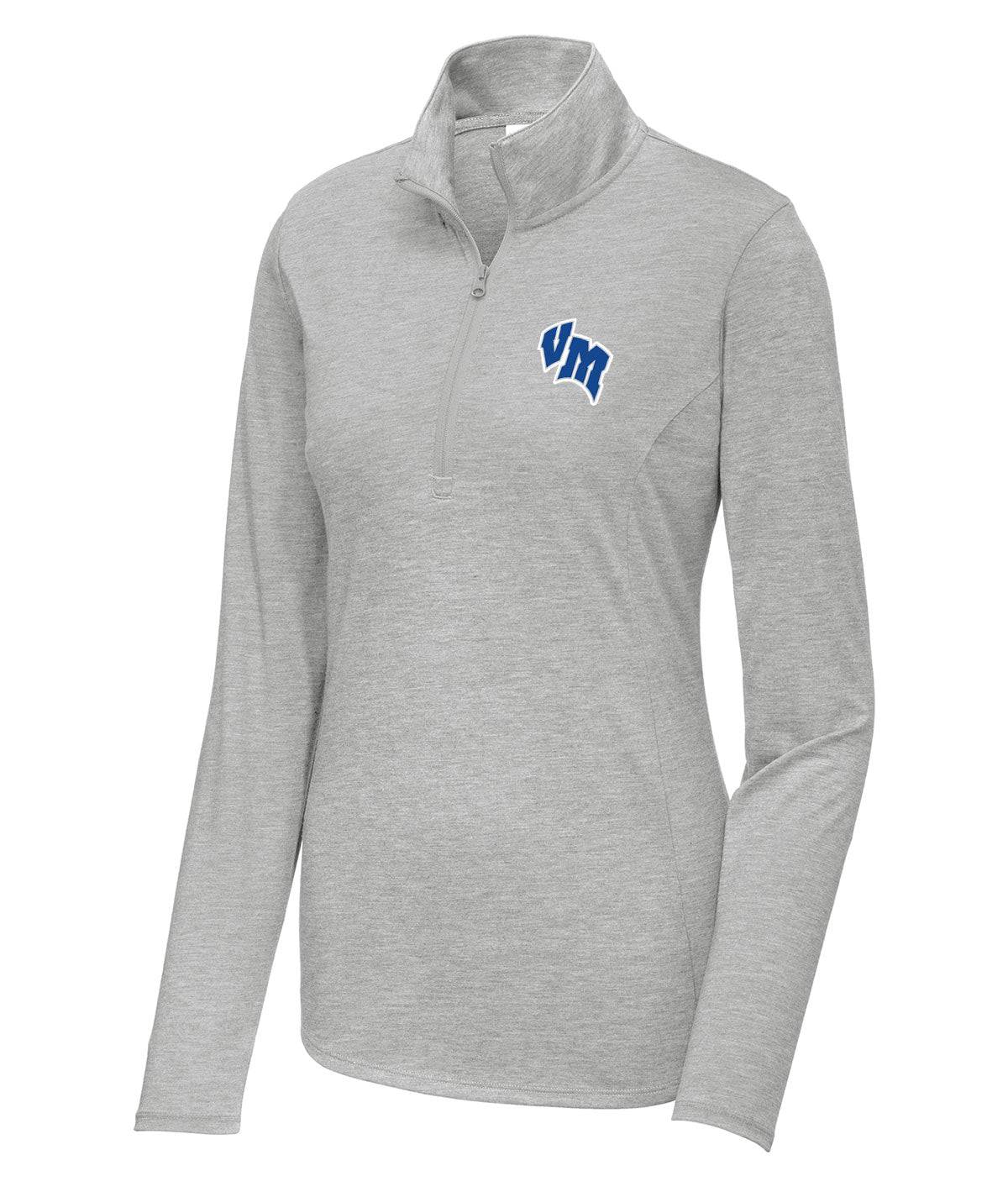 District Womens 1/4 Zip Tri-blend Pullover