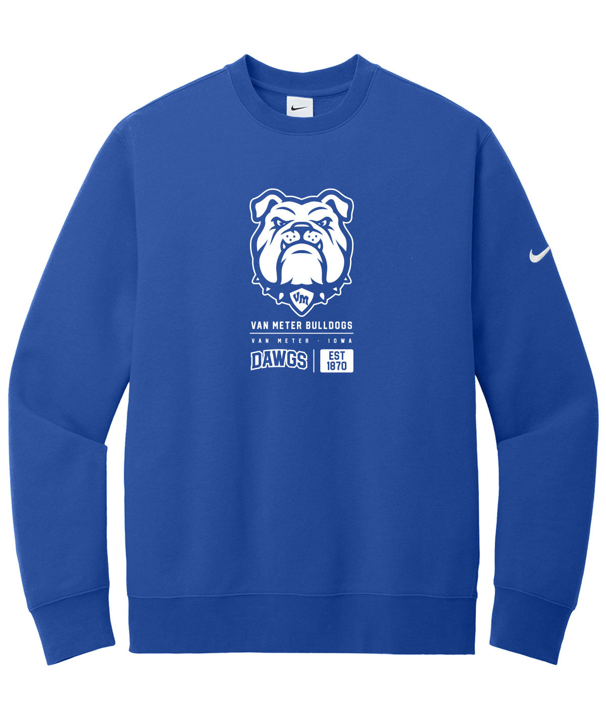 Bulldogs Customizable Nike Fleece Crewneck