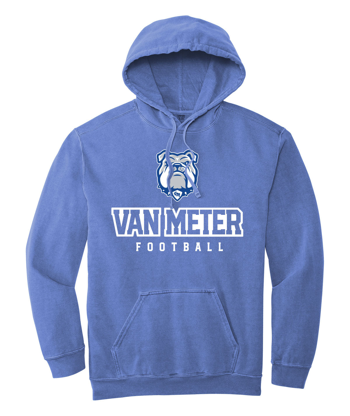Van Meter Football Comfort Colors Hooded Sweatshirt