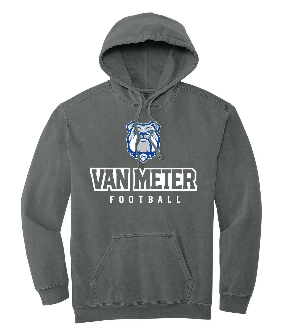 Van Meter Football Comfort Colors Hooded Sweatshirt