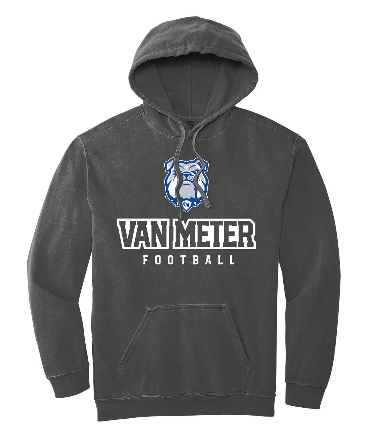 Van Meter Football Comfort Colors Hooded Sweatshirt