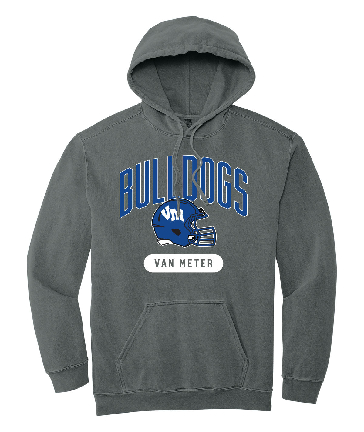 Bulldogs Football Comfort Colors Hooded Sweatshirt