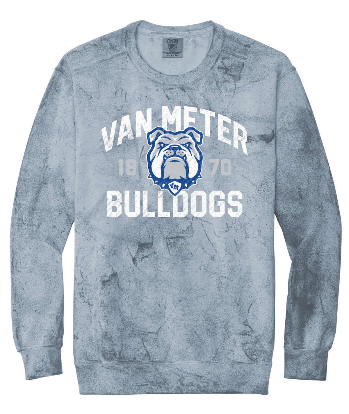 Bulldogs Customizable Comfort Colors Colorblast Crewneck Sweatshirt