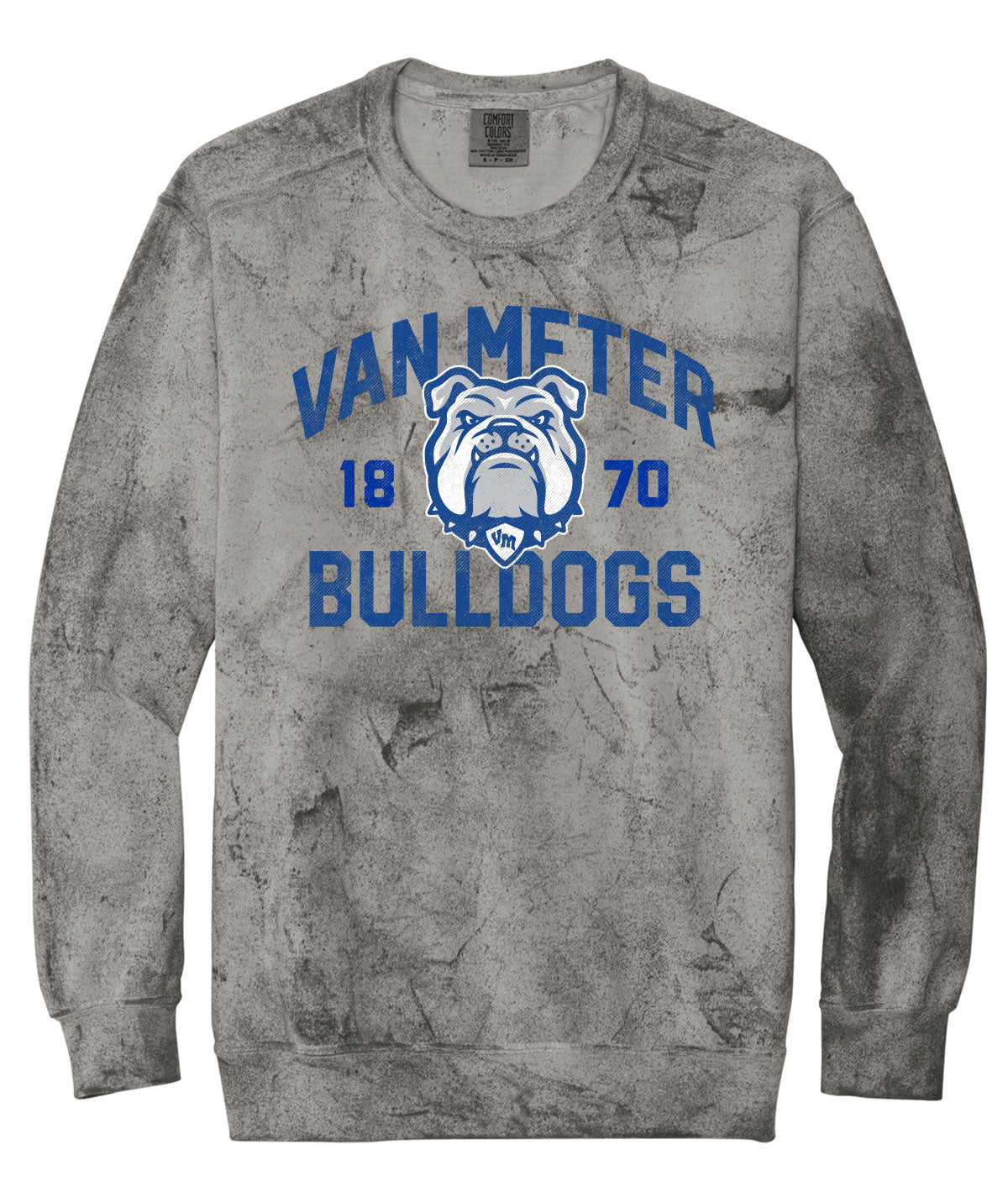 Bulldogs Customizable Comfort Colors Colorblast Crewneck Sweatshirt
