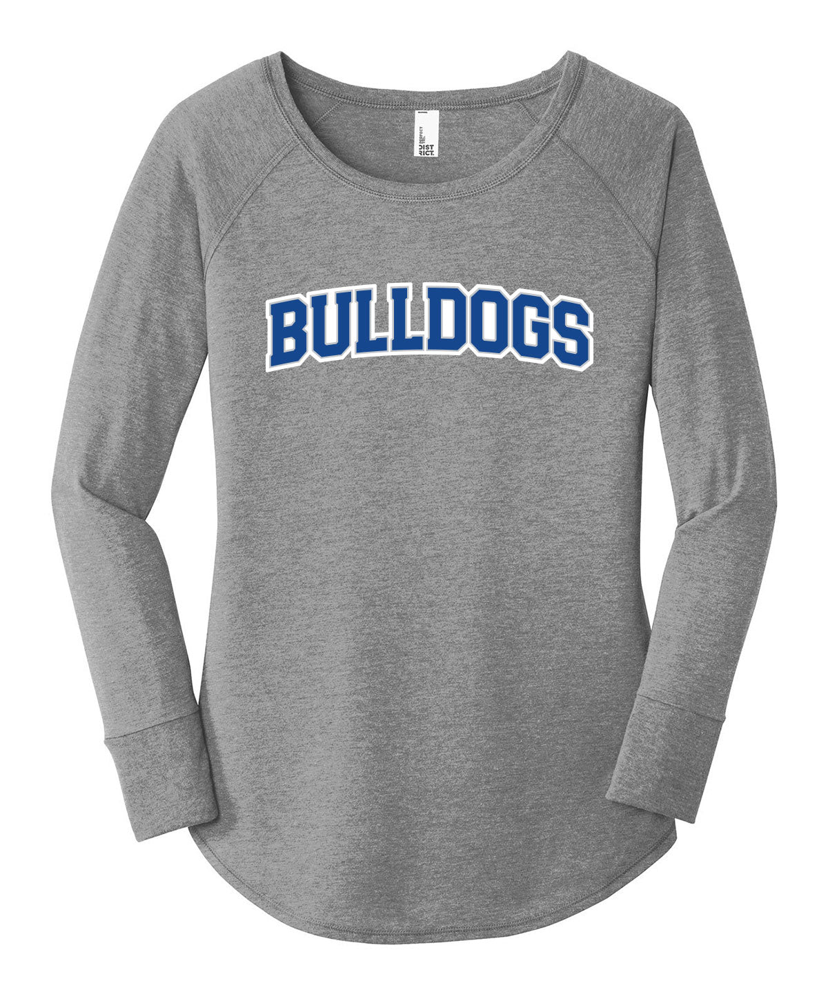 Bulldogs Wordmark Womens Triblend Long Sleeve Tunic Tee
