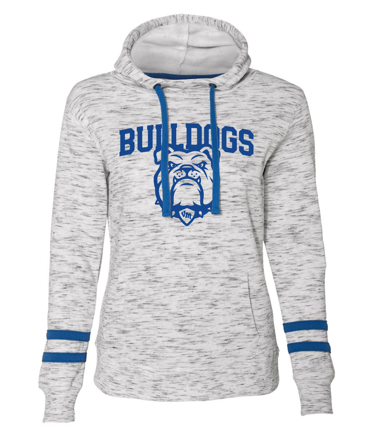 Bulldogs Women's Striped Hooded Sweatshirt