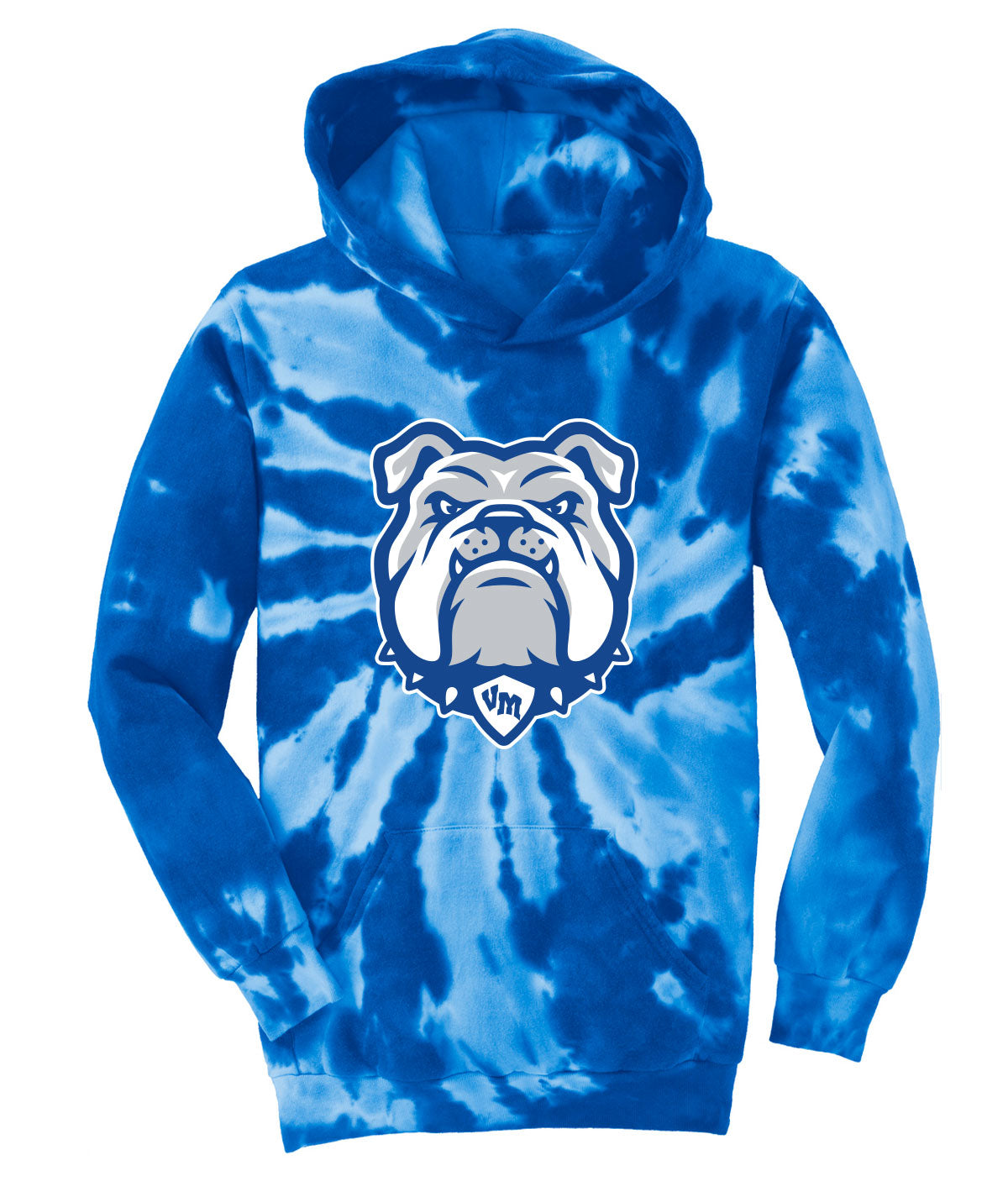 Bulldog Youth Tie-Dye Hooded Sweatshirt