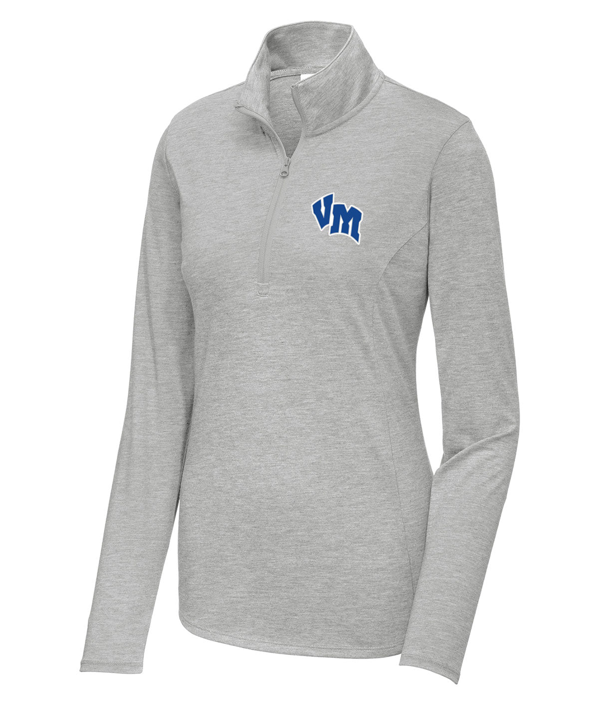 District Womens 1/4 Zip Tri-blend Pullover
