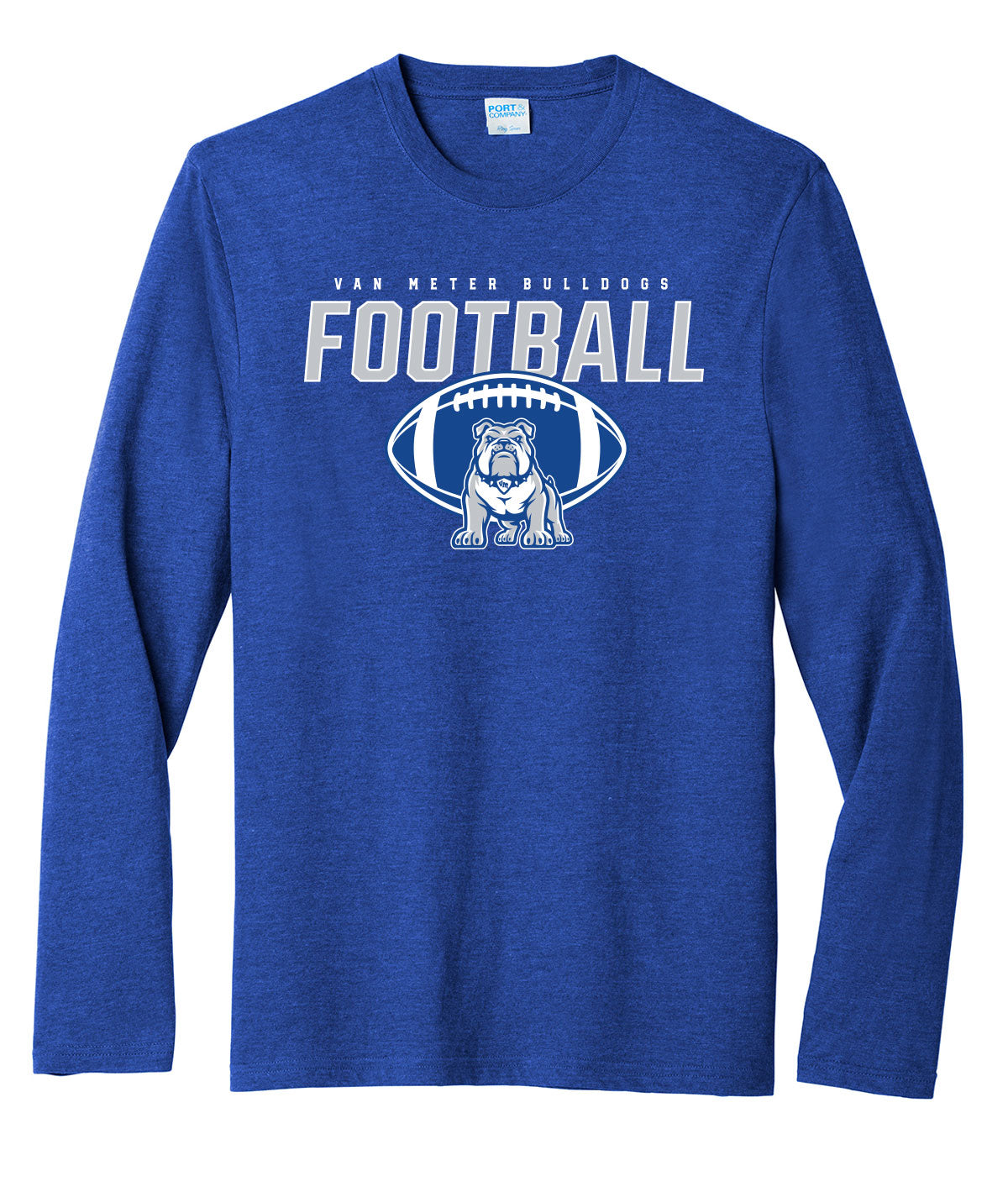 Van Meter Bulldogs Football Long-Sleeve Soft-Style Tee