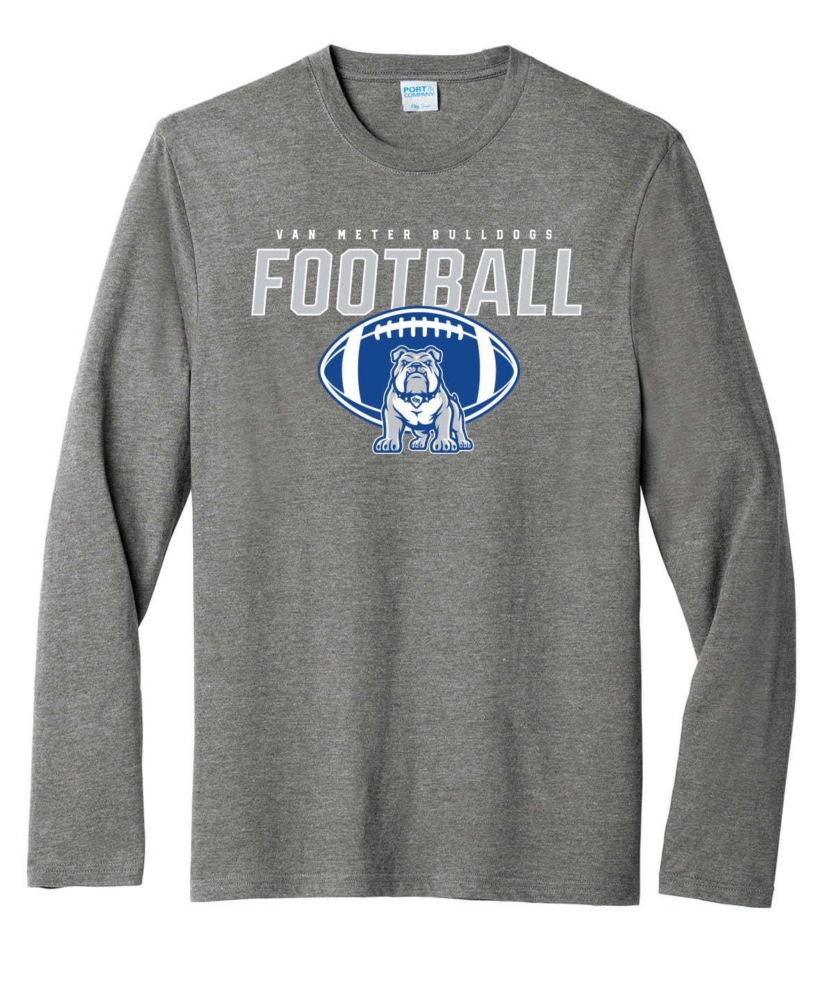 Van Meter Bulldogs Football Long-Sleeve Soft-Style Tee