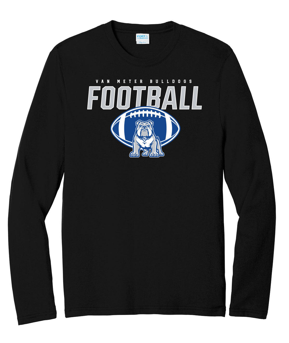 Van Meter Bulldogs Football Long-Sleeve Soft-Style Tee
