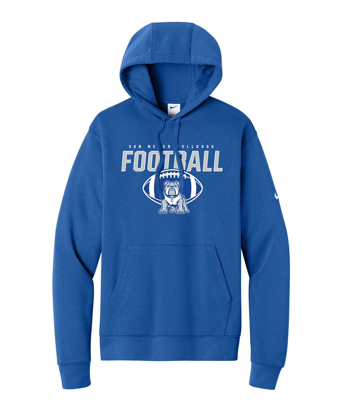 Van Meter Bulldogs Football Nike Fleece Hoodie