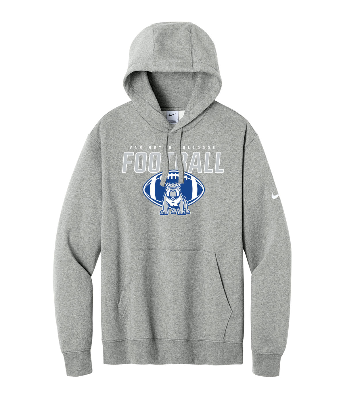 Van Meter Bulldogs Football Nike Fleece Hoodie