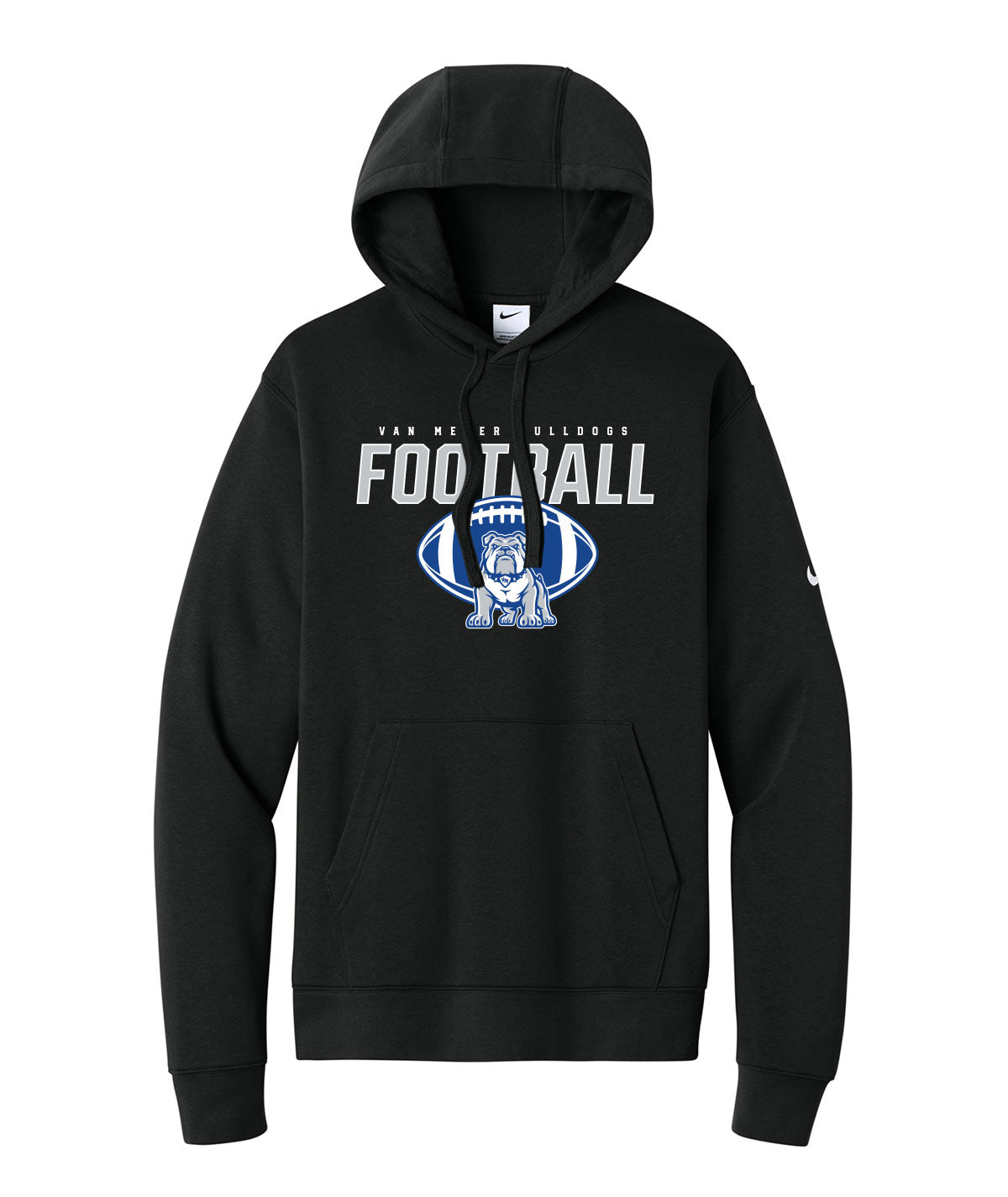 Van Meter Bulldogs Football Nike Fleece Hoodie