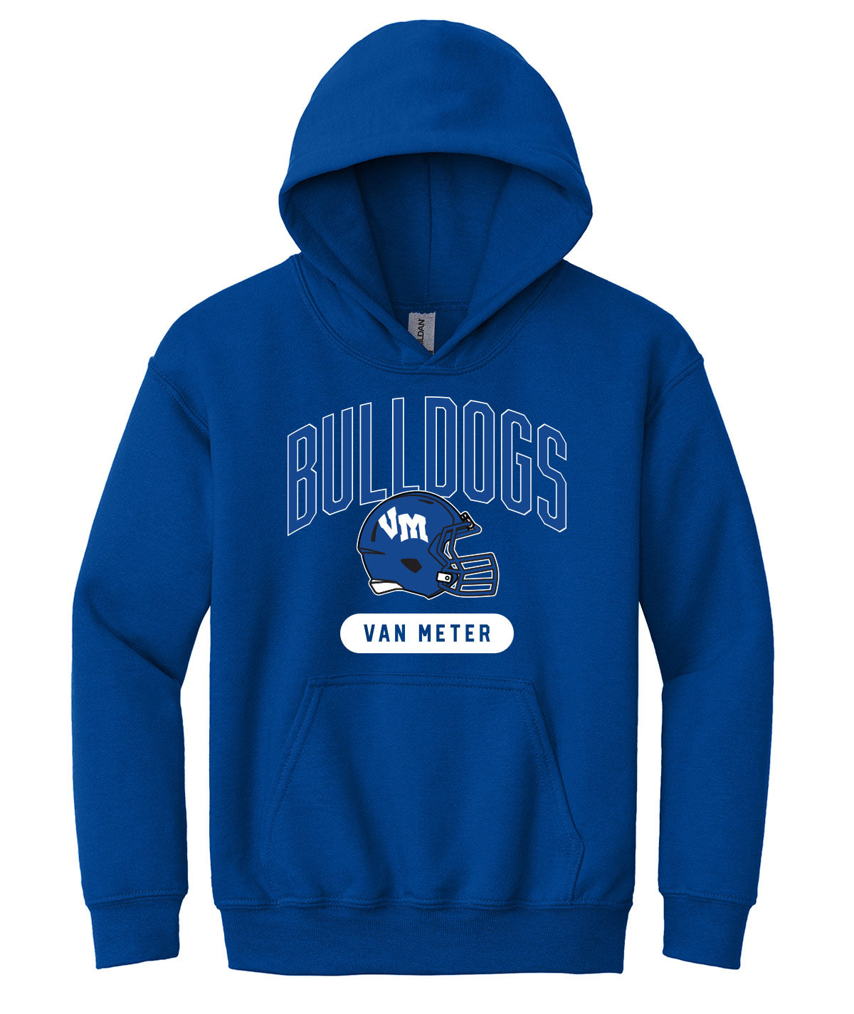 Bulldogs Football Youth Hooded Sweatshirt