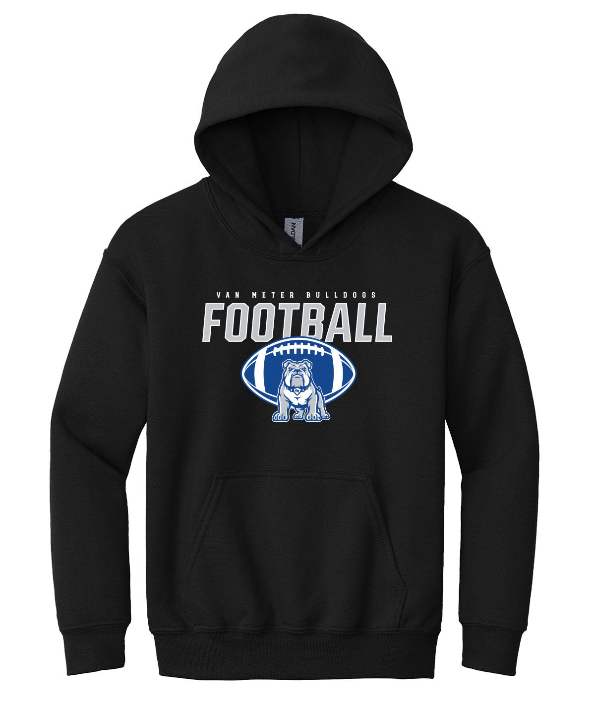 Van Meter Bulldogs Football Youth Hooded Sweatshirt